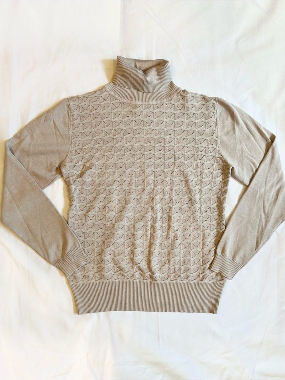 Karson & Taylor Beige Turtleneck Sweater